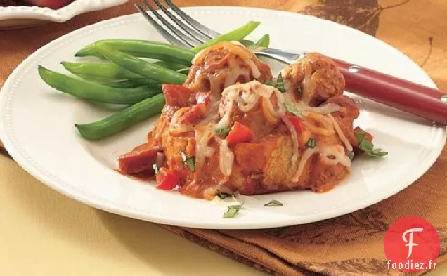 Casserole de Sandwich à Pizza aux Boulettes de Viande
