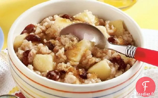 Flocons d'Avoine aux Pommes et aux Canneberges à la Mijoteuse