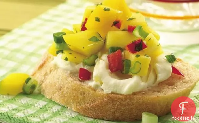 Crostini Salsa Mangue Poivre