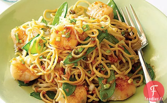 Sauté de Pétoncles et Pois Mange-tout