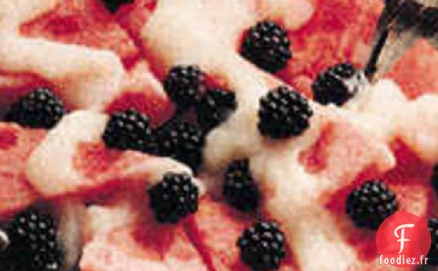 Pastèque aux Mûres et Purée de Poires