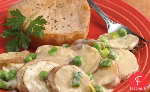 Pommes de terre Alfredo aux Petits Pois