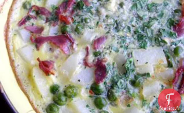 Tortilla De Pois, Prosciutto Et Pommes De Terre