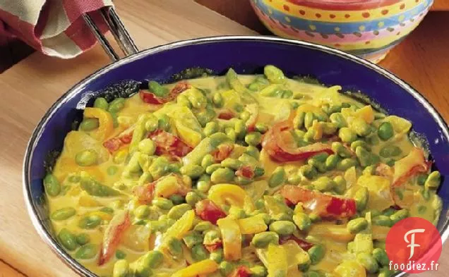 Poivrons au Curry et Edamame