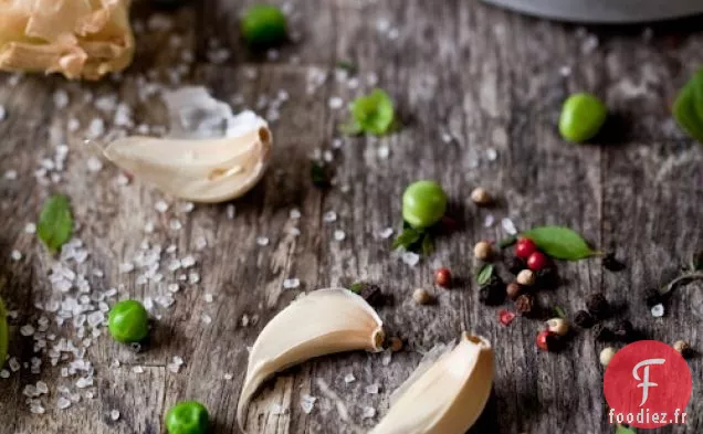 Salade De Pois Frais, D'Herbes Et De Fromage