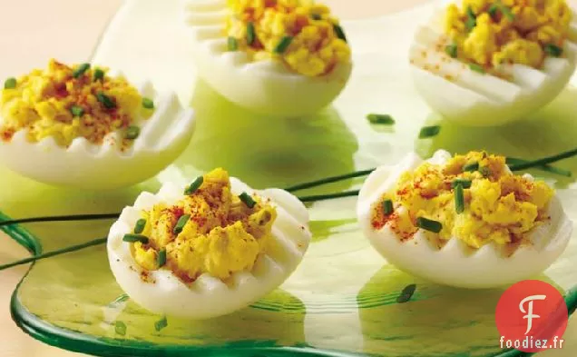 Œufs Farcis à la Ciboulette et à l'Oignon