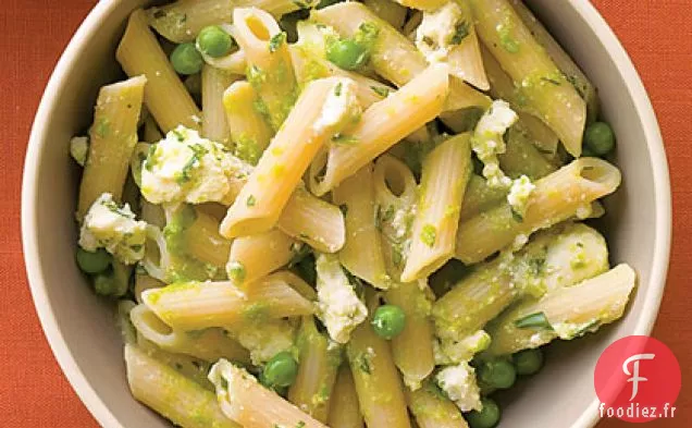 Pâtes aux Pois, à l'Estragon et à la Ricotta