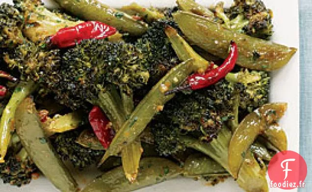 Brocoli Rôti Asiatique Épicé et Pois Cassés