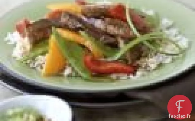 Sauté De Boeuf Aux Poivrons Et Pois Mange-Tout