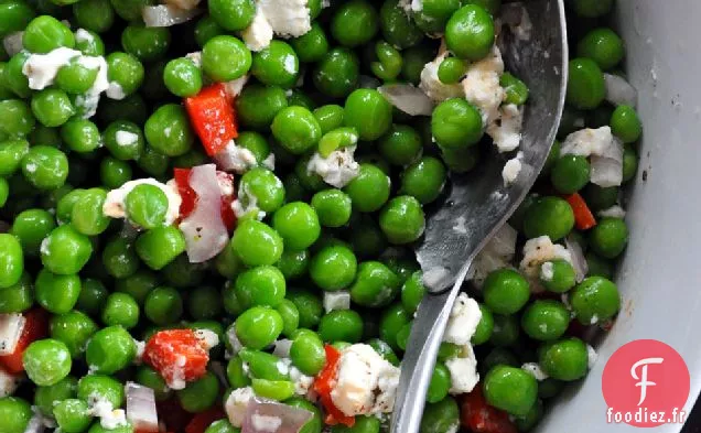 Salade de Pois de Printemps, Poivre et Fromage de Chèvre