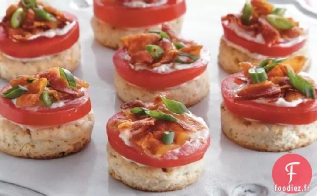 Bouchées de Biscuits Salés à la Tomate Et au Bacon