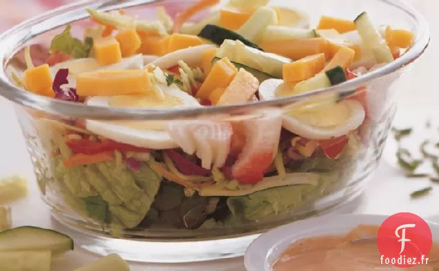 Salades de Chef de Fruits de Mer en Couches