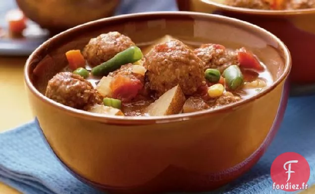 Soupe aux Boulettes de Viande à la Mijoteuse