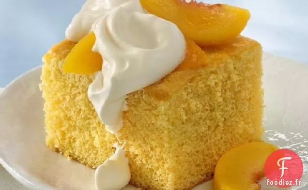 Gâteau à la Crème aux Pêches