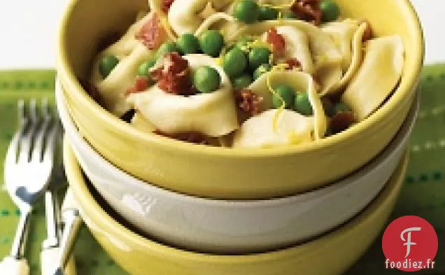 Tortellinis Citronnés Aux Petits Pois Et Prosciutto