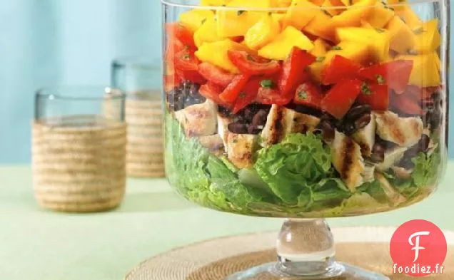 Salade de Poulet des Caraïbes en Couches