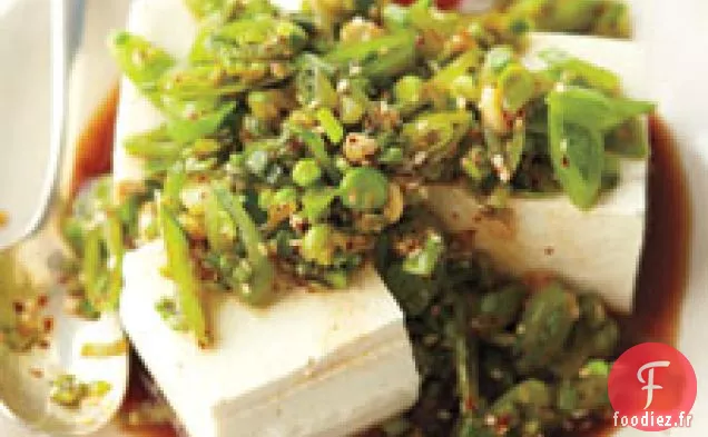 Tofu Aux Petits Pois Et Oignons Verts