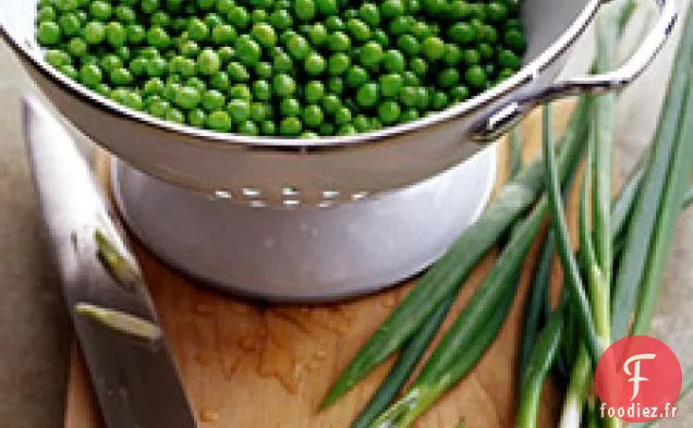 Pois Sautés Et Oignons Verts