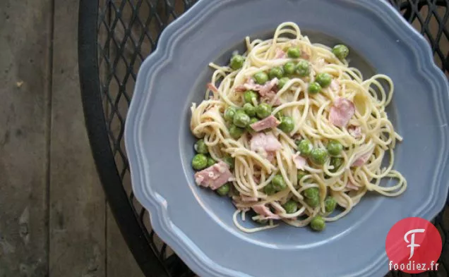 Pâtes Aux Petits Pois, Proscuitto Et Citron