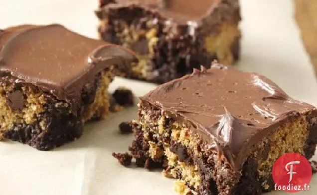 Brownies à la Pâte à Biscuits aux Pépites de Chocolat