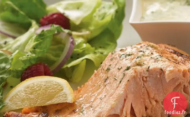 Saumon Grillé à l'Aneth et à la Moutarde