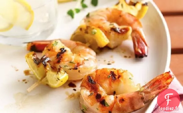 Crevettes Grillées au Miel et aux Herbes