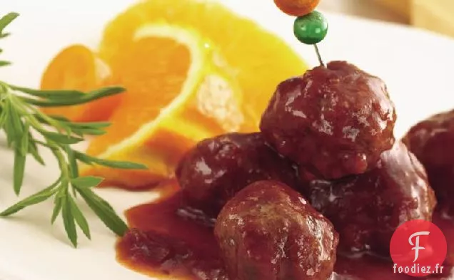 Boulettes de Viande Barbecue Aux Canneberges à la Mijoteuse Facile