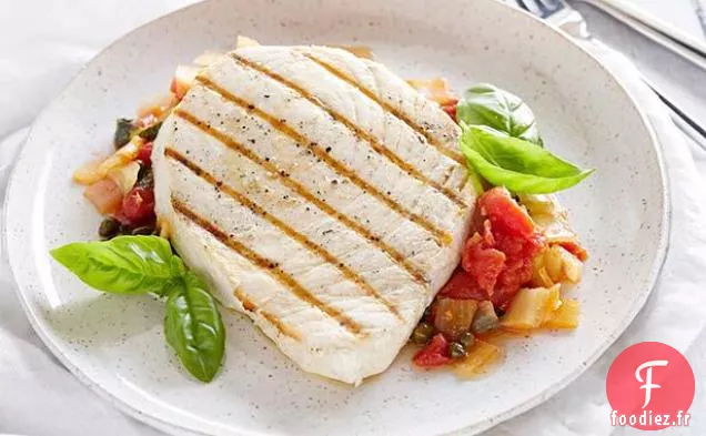 Espadon aux Tomates et Câpres