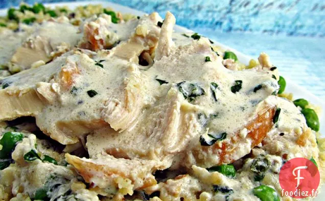 Poulet à l'Estragon Avec Couscous aux Pois Sucrés