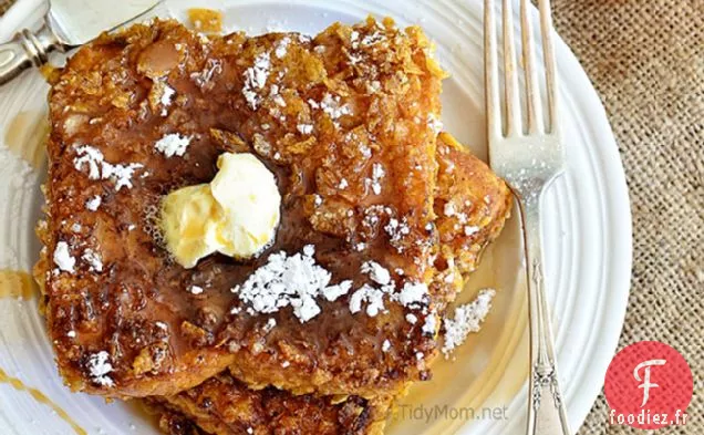 Pain Grillé Croustillant Frit au Bacon