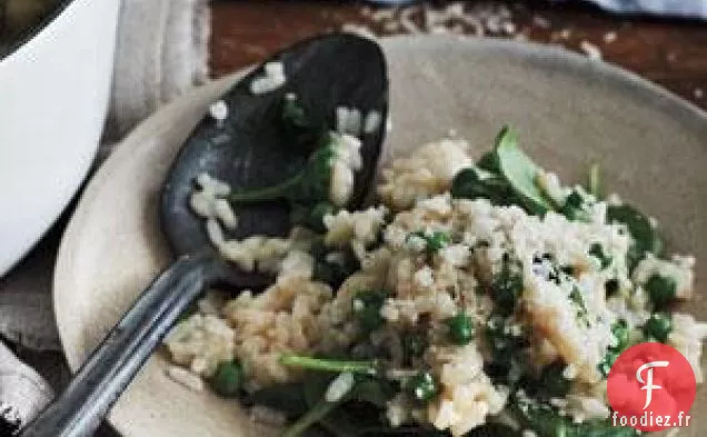 Recette De Risotto Aux Épinards Et Aux Pois Cuits Au Four