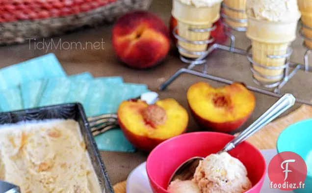 Pêches à la Cassonade Rôties et Crème Pâtissière Surgelée