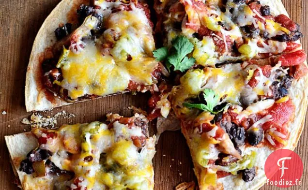 Pizza Mexicaine aux Haricots Noirs