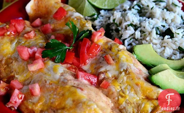 Enchiladas Faciles au Poulet et au Fromage