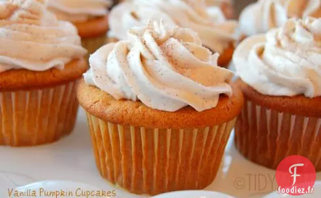 Cupcakes à la Citrouille à la Vanille avec Crème au Beurre à la Cannelle