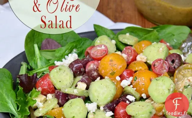Salade de Concombre, Tomate, Feta et Olive