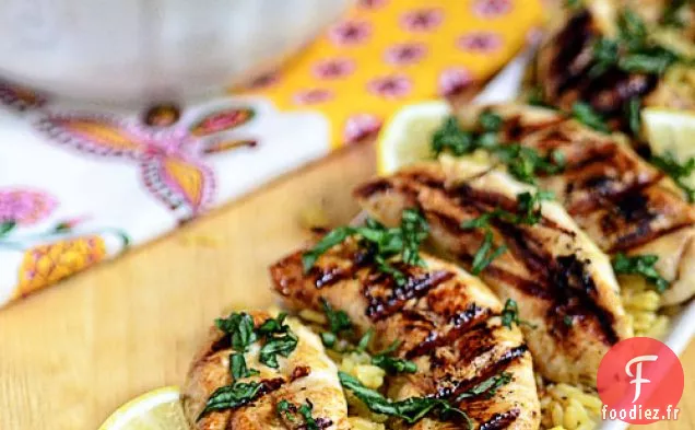 Poulet au Citron Et Basilic Grillé