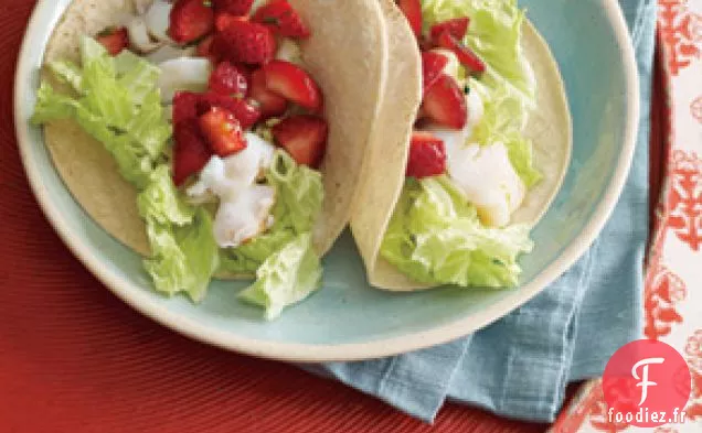 Tacos au Poisson avec Salsa aux Fraises
