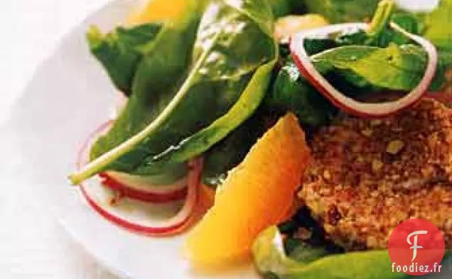 Salade d'Épinards aux Oranges et au Fromage de Chèvre Chaud