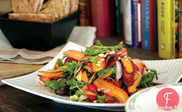 Salade de Carottes Rôties et Crues à l'Avocat et Vinaigrette au Cumin Grillé