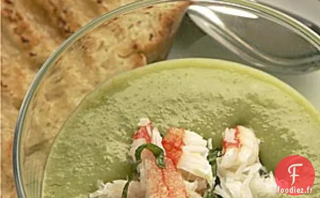Bisque De Pois Sucrés Frais Au Crabe Dormeur Et À La Menthe