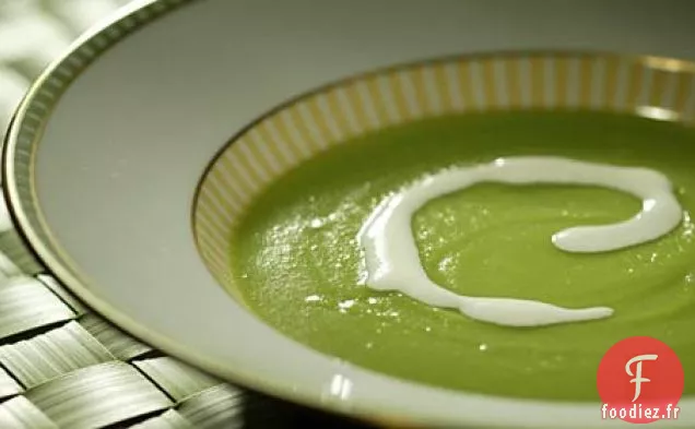 Soupe De Pois Cassés Au Sucre Et Crème De Parmesan