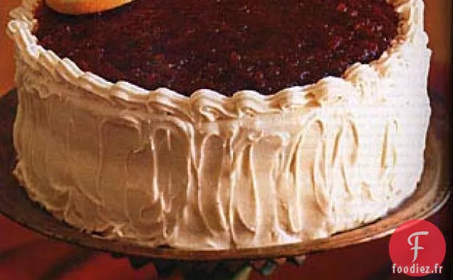 Gâteau à l'Orange Glacé aux Canneberges
