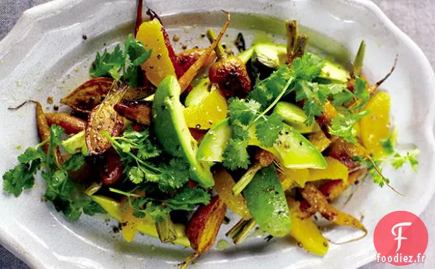 Salade de Carottes, d'Avocats et d'Oranges