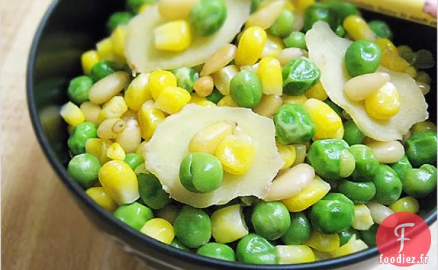Noix De Pin Sautées Avec Maïs Et Pois Sucrés Recette (????????)