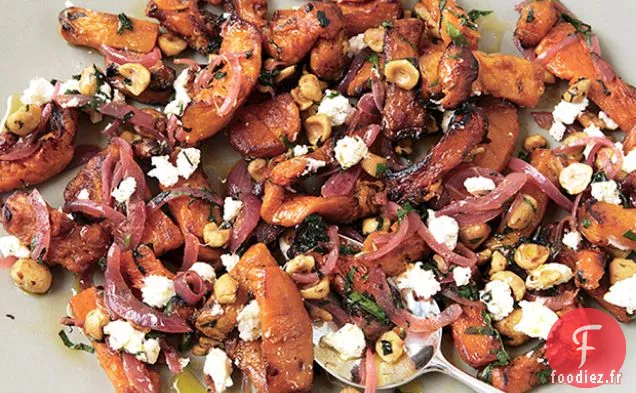 Courge Musquée Rôtie aux Oignons Épicés