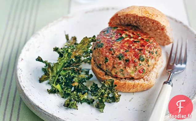 Hamburgers de Dinde Thaï avec Chou Frisé Croustillant