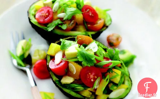 Salade d'Avocat au Poivron et aux Tomates