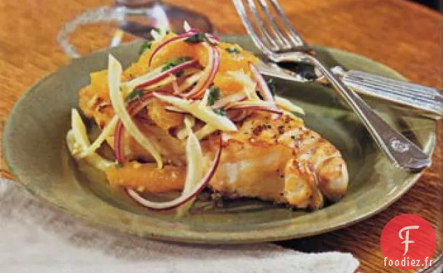 Poisson grillé avec Salsa Orange-Fenouil