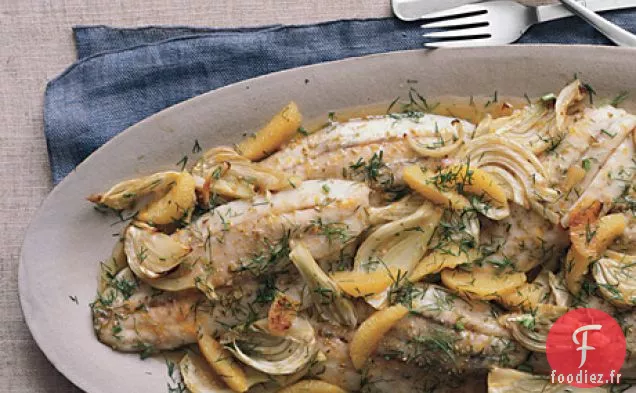 Barramundi Rôti de Ferme au Fenouil et à l'Orange